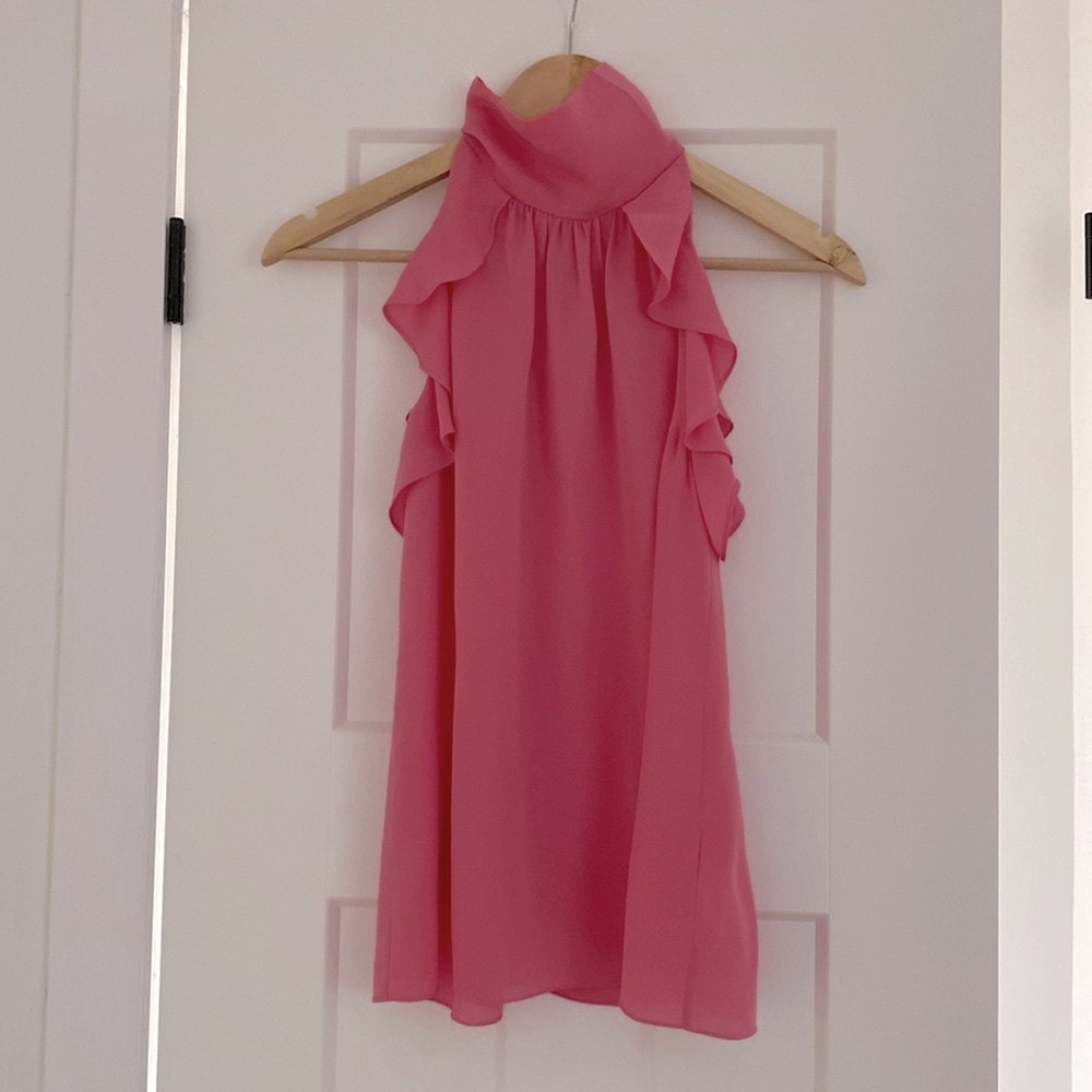 Rachel Zoe Mock Neck Silk Top Size 4